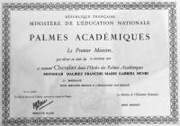 Palmes Acadmiques F.Dalbiez